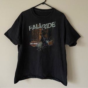 Harley Davidson | Mens Fall Ride Biker Motorcycle Graphic Short Sleeve Shirt Tee